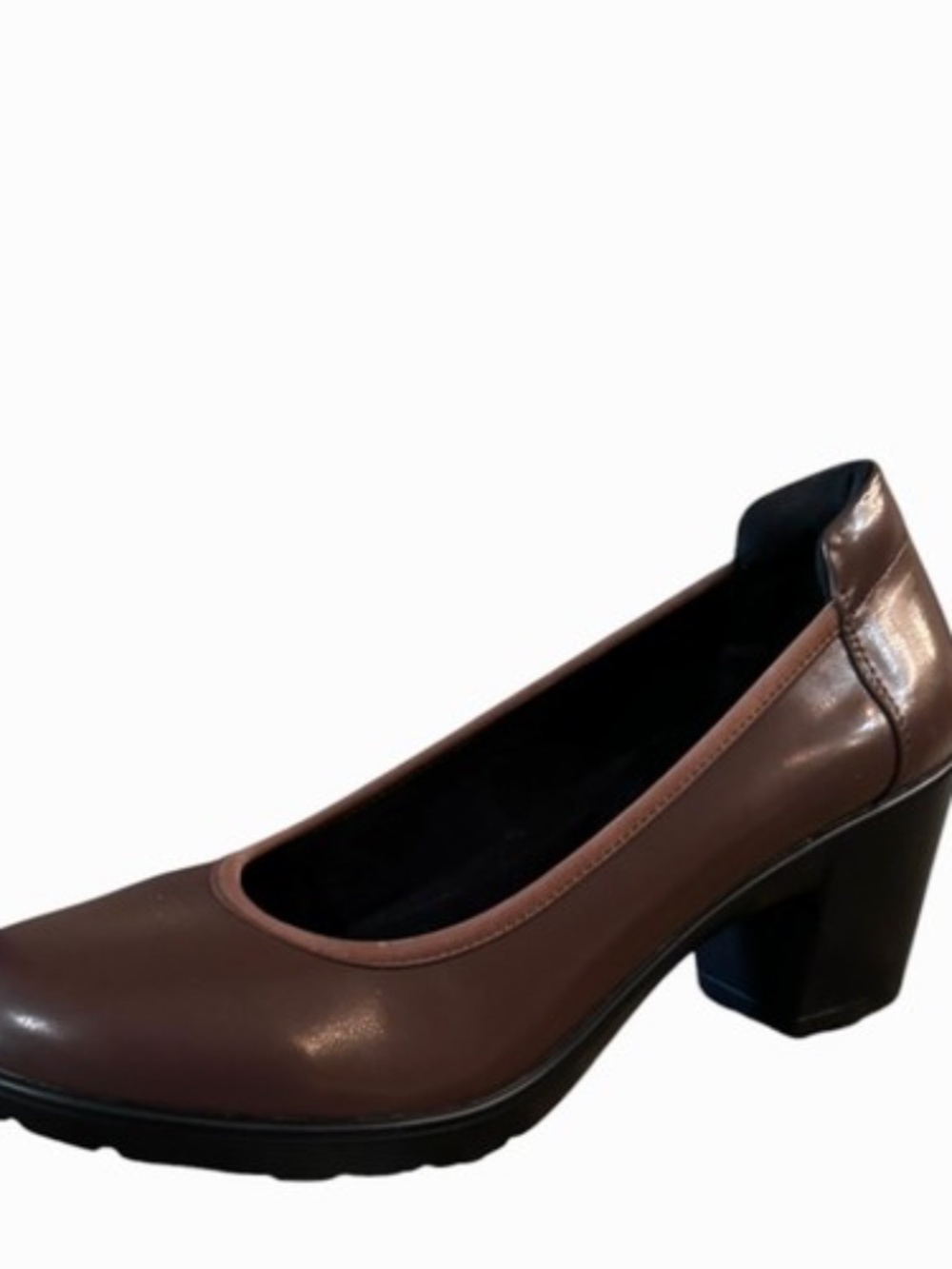 Dream Pairs Womens Brown Slip On Pumps Heeled Shoes Size 8.5